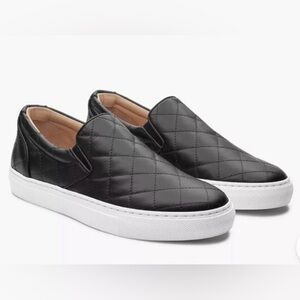GREATS Brooklyn "The Wooster" Quilted Italian Leather Women’s Slip-On Sneakers